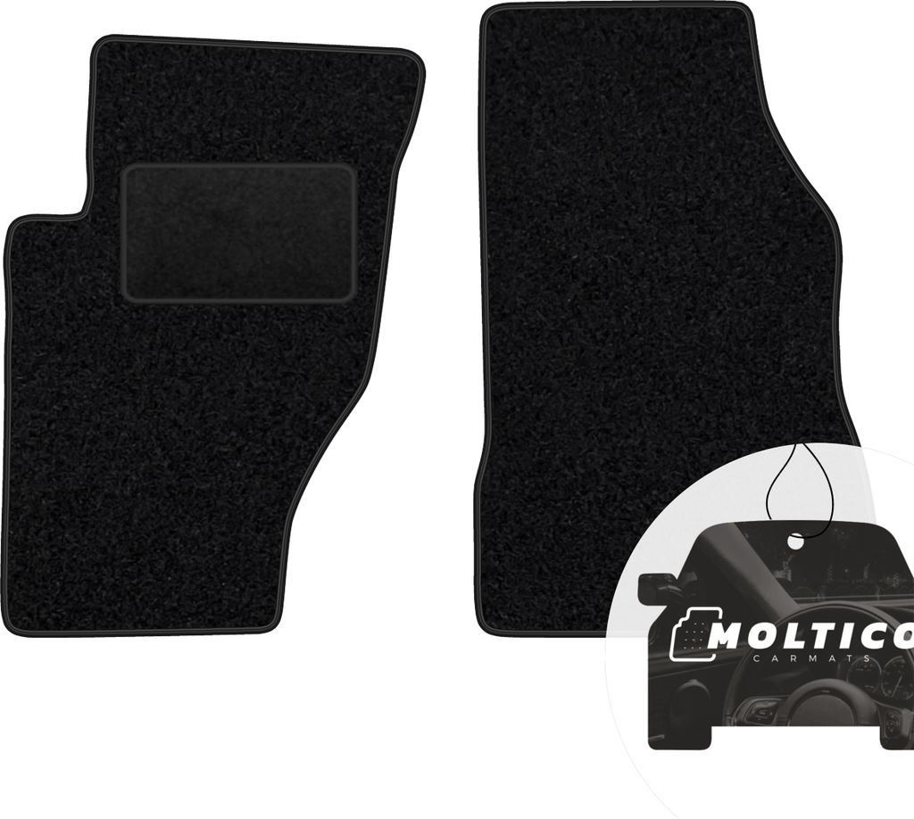 moto-MOLTICO Vorne Fußmatten Auto Velours Autoteppiche Schwarz Automatten Set 2-teilig passend für Kia Sorento I 2002-2009