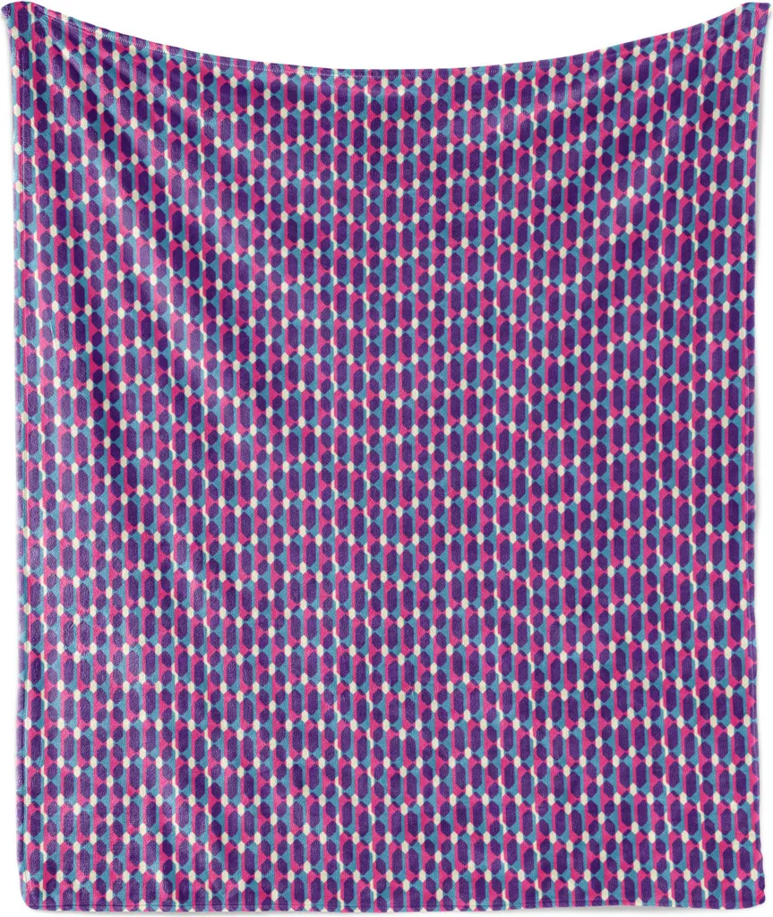 Coperta Pile Flanella 175x230 Abakuhaus Sea Blue Quartz per Divano