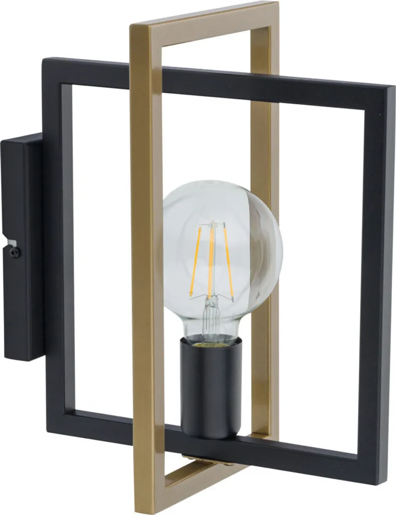 Sublimer votre déco avec l'applique géométrique Eden noire et or E27