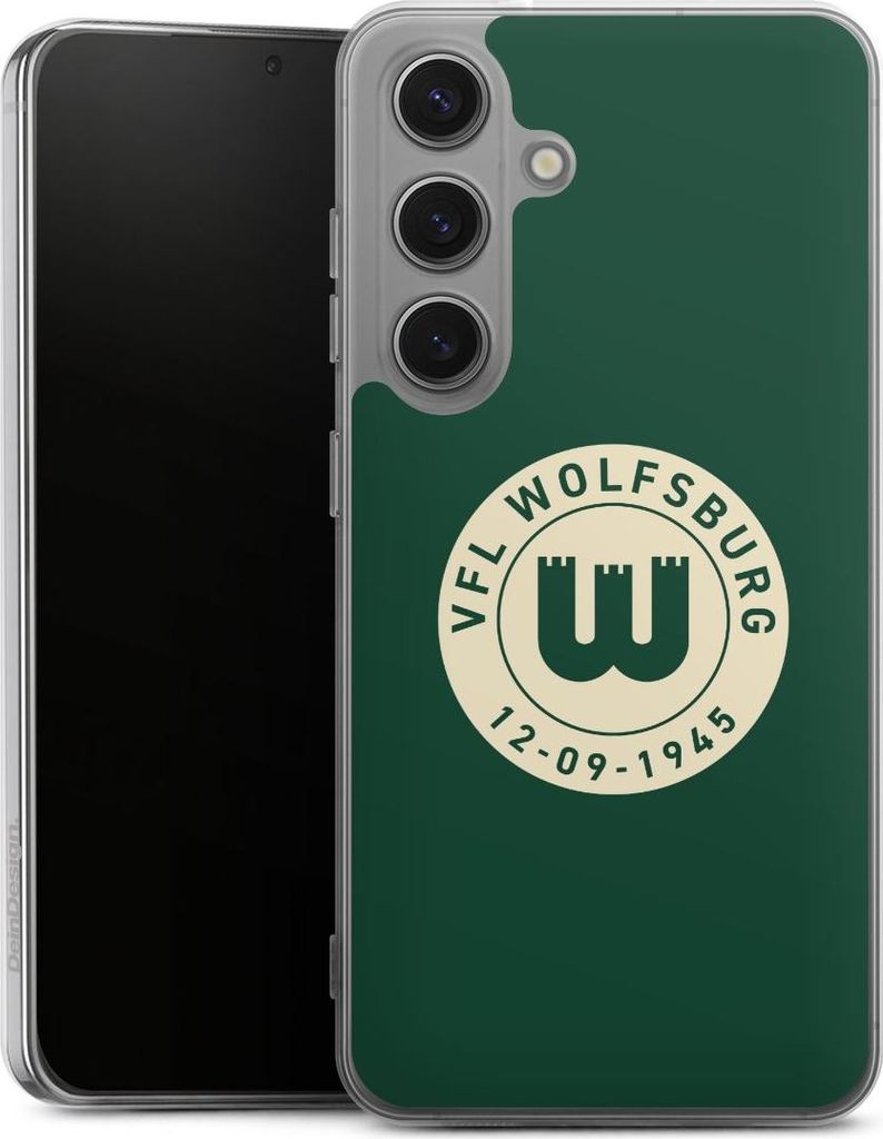 DeinDesign Handyhülle für Samsung Galaxy S25 Silikon Hülle Case Smartphone Schutzhülle Offizielles Lizenzprodukt VfL Wolfsburg 80 Jahre