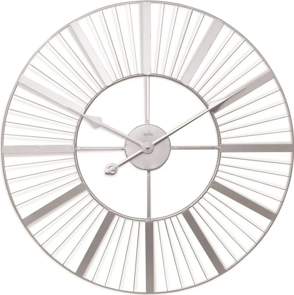 Acctim Horloge Murale 29677 Aluminium Argenté Design 60cm