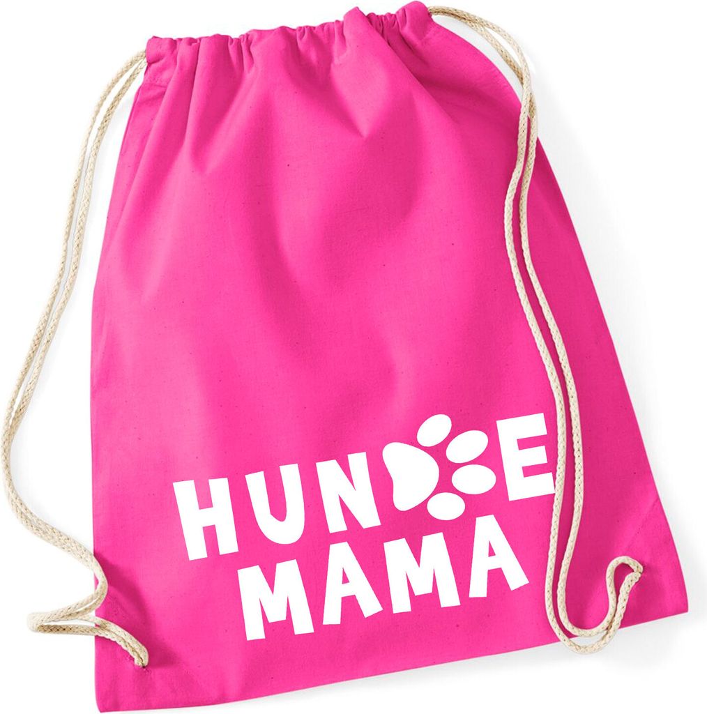 Huuraa Turnbeutel Hundemama Tapse 12 Liter Fuchsia Baumwolle Rucksack Geschenkidee