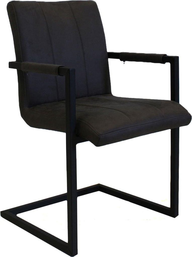 Ecktischstuhl - Schwarz - Kunststoff - Einzelsitzer - Höhe 46cm - Deluxe