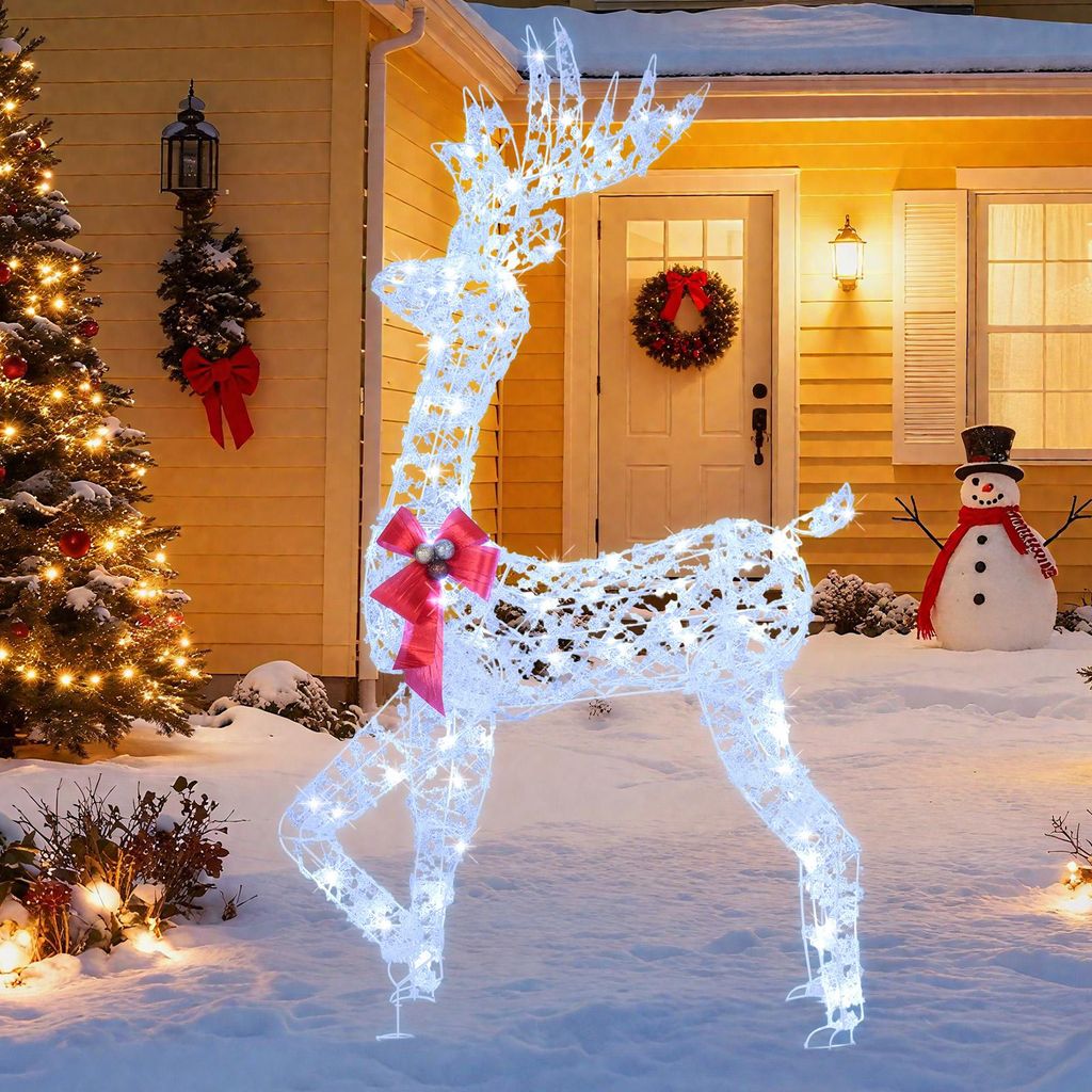 COSTWAY LED Rentier, 150 cm, kerstdecoratie, kerstfiguur Productafbeelding 
