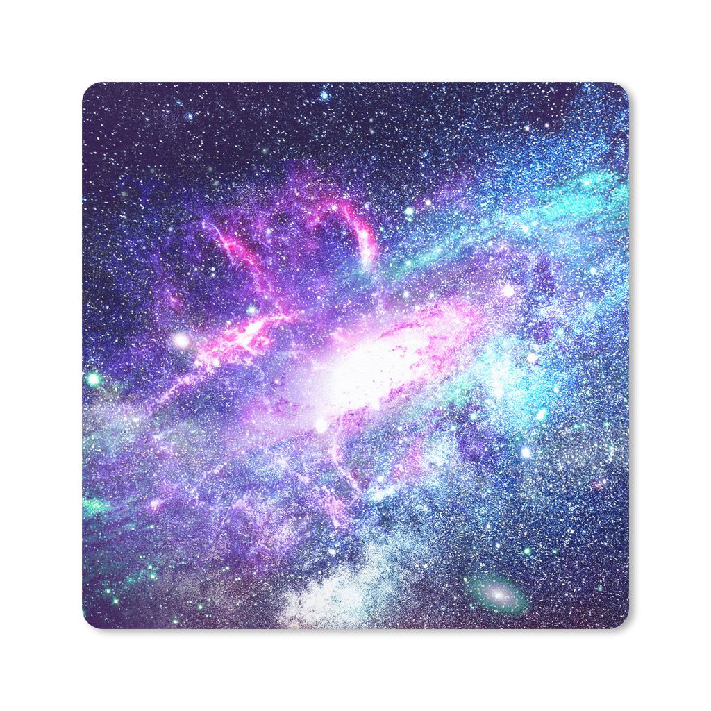 MuchoWow Mauspad Mousepad Weltraum - Sterne - Blau 20x20 cm - Mousepads - Maus Mat - Pad - Mausunterlage - Desk Mat - Bureauartikeln