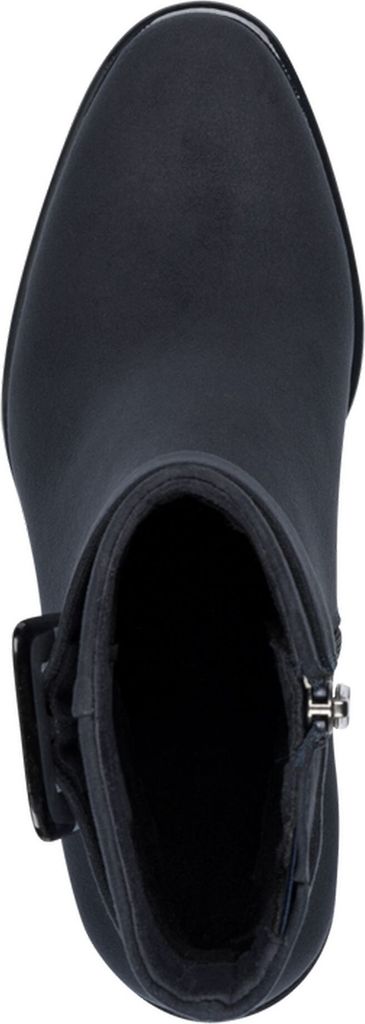 MARCO TOZZI Damen Stiefelette Textil schöne Schnalle und Blockabsatz 2-25338-43, Größe:41 EU, Farbe:Blau