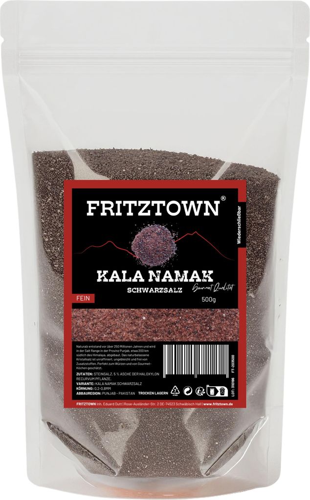 FRITZTOWN Kristallsalz Dark Black 0.20 - 0.80 mm fein 500g