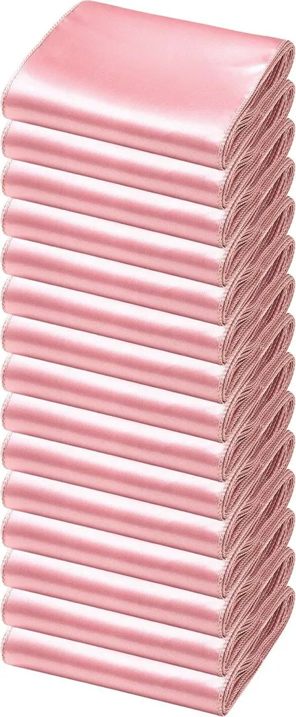 50 Nœuds de Chaise en Satin Rose Doré 18x275cm pour Mariage Chic