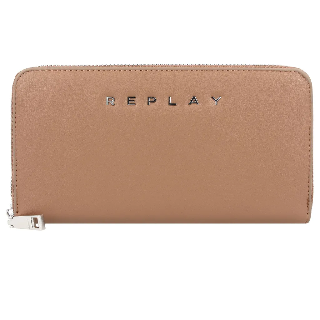 Portefeuille REPLAY Zip Around Wallet en Beige avec Multi-Rangements - 6