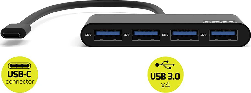 Hub USB 4 Ports 3.0 Type C Transfert 5Gbps pour MacBook et PC Portables