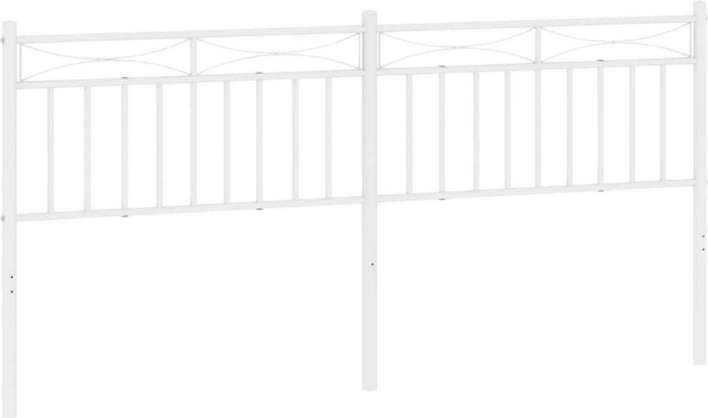 vidaXL Ersatz-Kopfteil Metall Weiß 193 cm