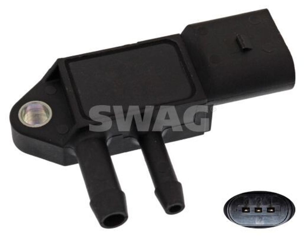 SWAG 30 94 0767 Abgasdruck Differenzdrucksensor für VW Golf V Schrägheck (1K1) Transporter V Bus (7HB, 7HJ, 7EB, 7EJ, 7EF, 7EG, 7HF, 7EC) GOLF PLUS