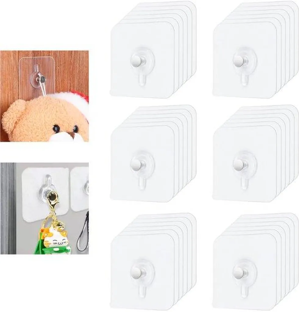 Crochets Adhésifs pour Décorations Murales et Affiches - 40 Pièces