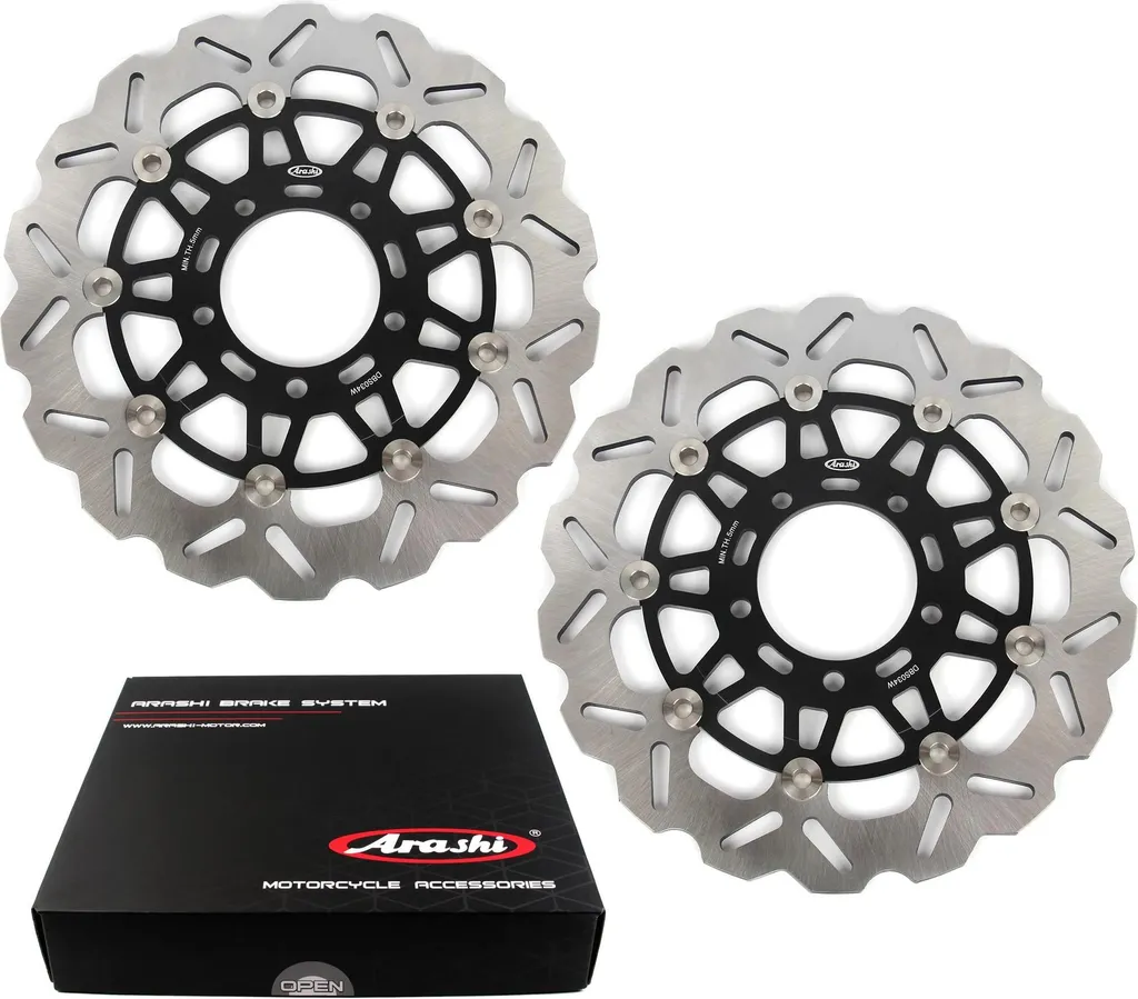 Disques de frein avant flottants CNC noirs pour moto Kawasaki Z750
