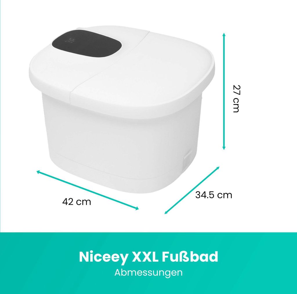 Niceey Fußsprudelbad XXL, Fußmassagegerät mit Produktbild 9