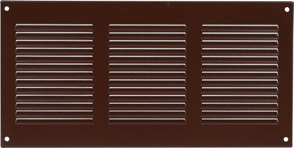 Metall Lüftungsgitter 30x15cm Braun Insektenschutz Abluftgitter Schlitzgitter