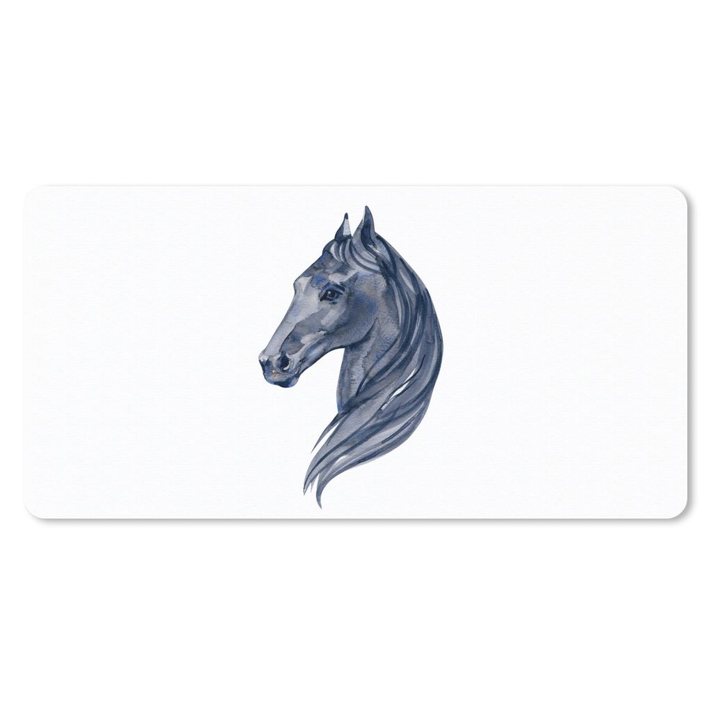 MuchoWow® Mauspad Mousepad Pferd - Aquarell - Blau - Produktbild 