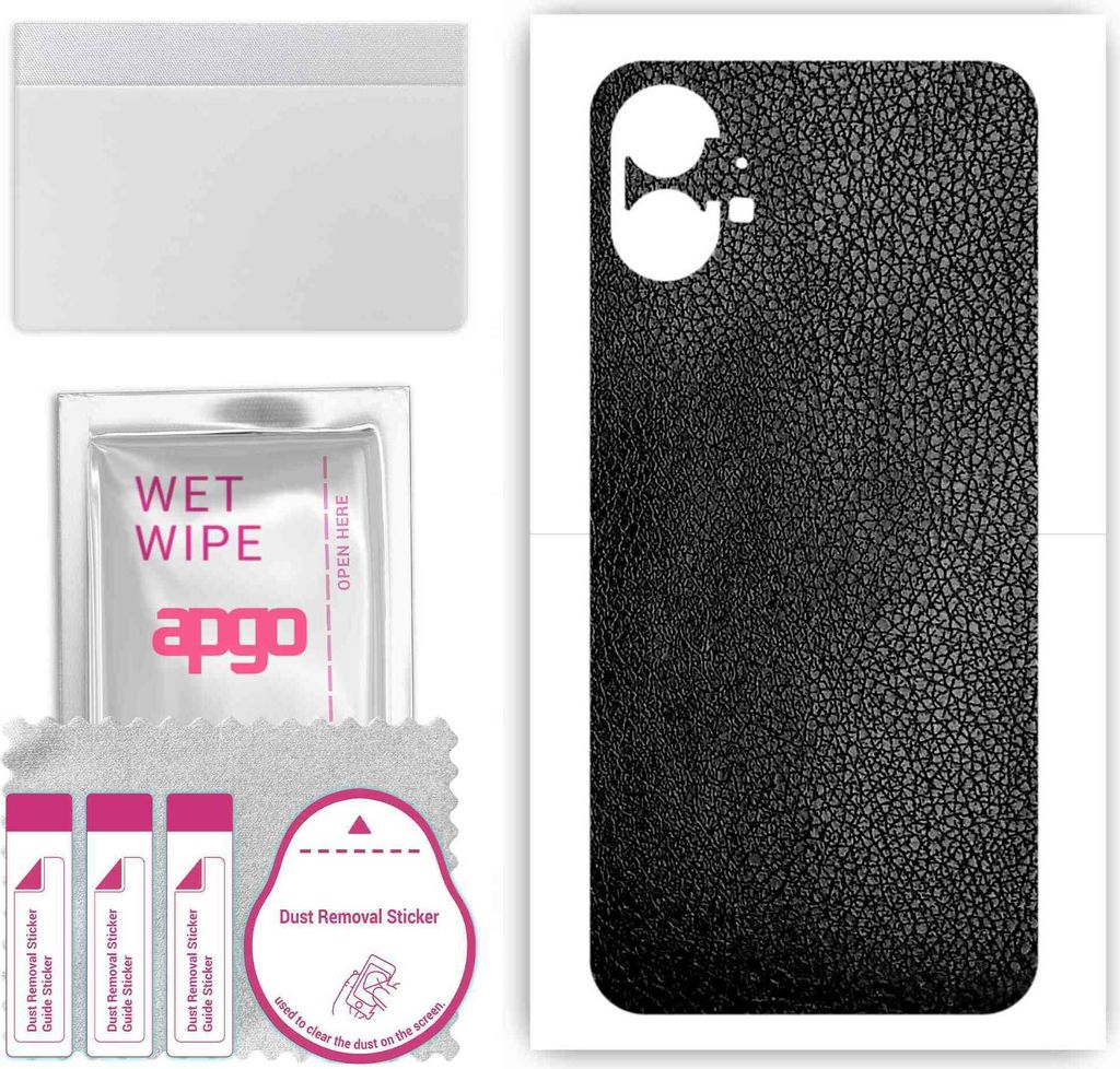apgo Rückseite Schutzfolie, Skin, kompatibel mit Nothing Phone 1, Hinten Displayschutzfolie aus Vinylfolie, kratzfest, einfache Montage - Schwarze...