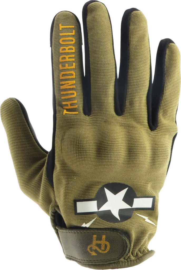 Helstons Thunderbolt Motorrad Handschuhe, grün/schwarz, 11