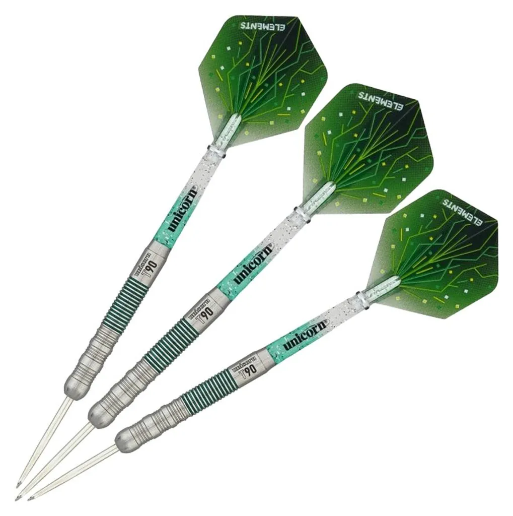 Fléchettes pour tournoi Unicorn T90 Core XL 25g avec grip tungstène