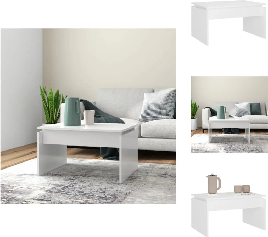 Tavolino da Salotto Bianco Elegante 68x50x38 cm vidaXL - Legno Moderno