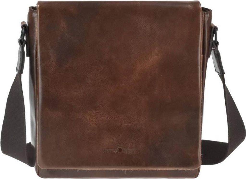 Greenburry Umhängetasche Leder Newport Herrentasche braun