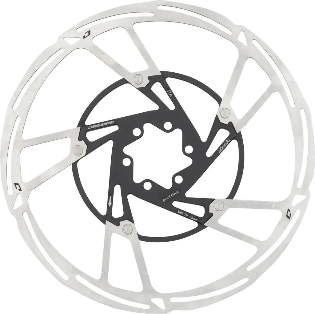 Disque de frein de vélo Jagwire Pro LR2 220 mm argenté à fixation 6 trous