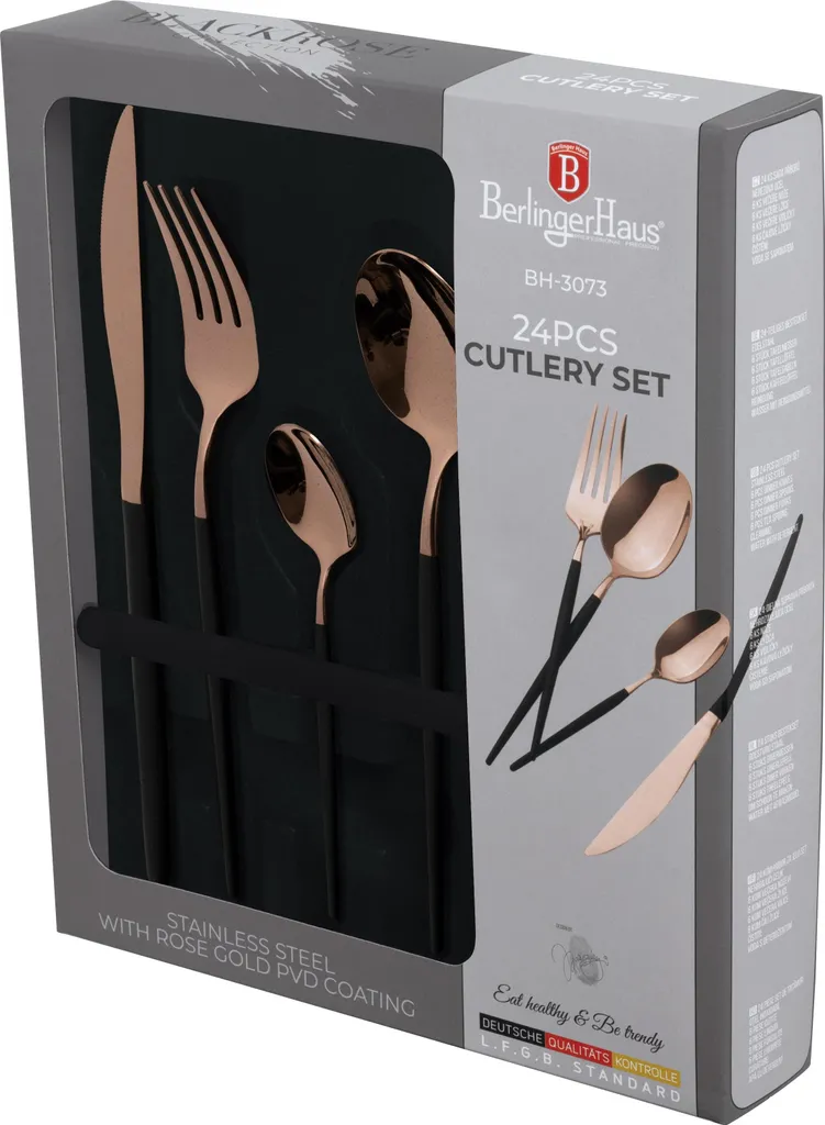 Berlinger Haus BH-3073 Ménagère 24 pièces Couverts Inox Miroir 56378