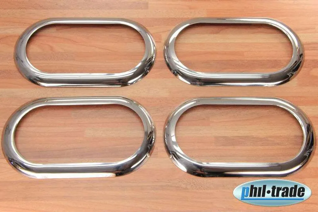 Lot de 4 Contours de Poignée Chrome Brillant pour Renault Clio 3 et Megane