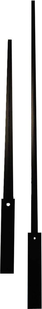 SELVA Euronormzeiger schwarz Alu 450/ 330mm mit Ausgleichgewicht