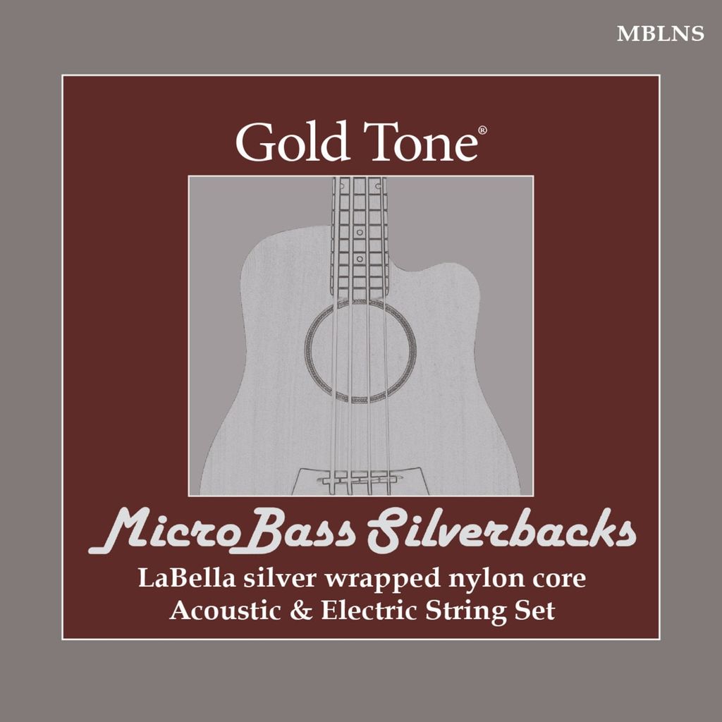 Gold Tone MBLNS LaBella 'Silverback' Silber-umwickelte Nylon-Saiten...