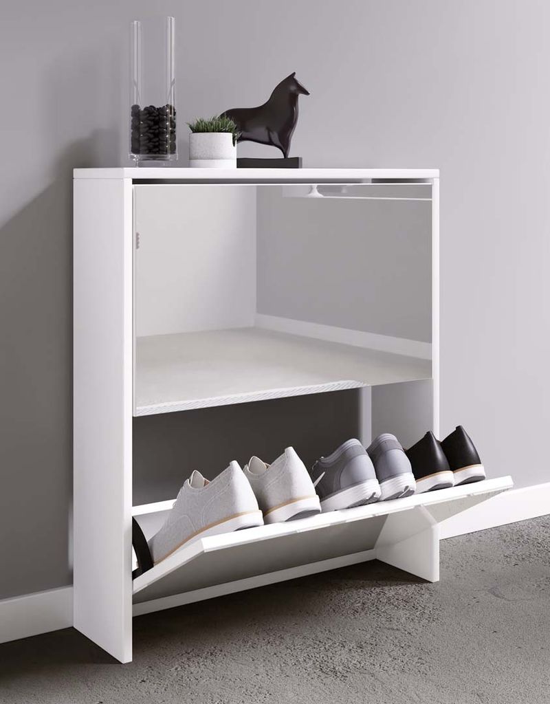 VCM Holz Schuhschrank | Maße: H. 73 x B. 63 x T. 17 cm | 2 Produktbild 