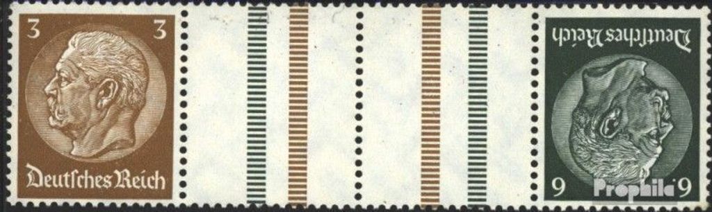 Briefmarken Deutsches Reich 1937 Mi KZ27.1 postfrisch Hindenburg WZ 4