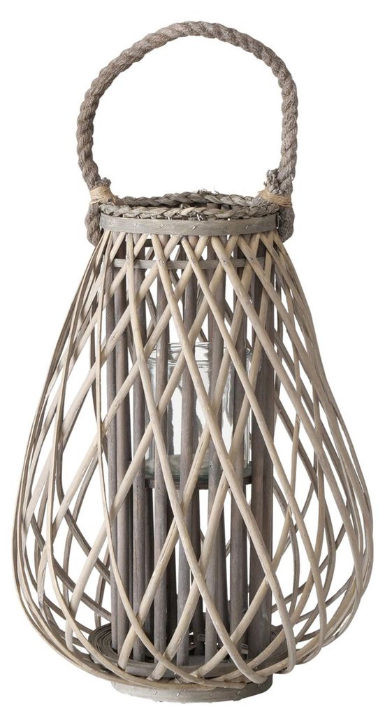 Windlicht Jolanda groß Ø37cm H51cm Weide Kerzen-Ständer Produktbild 