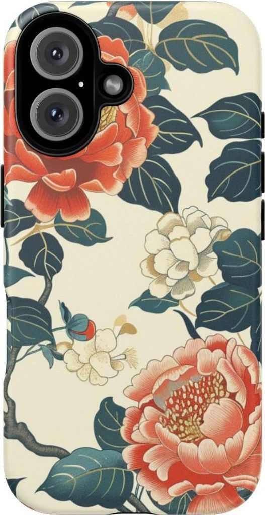 Vintage-Pfingstrosen im floralen Muster – Hülle Kompatibel mit iPhone 16