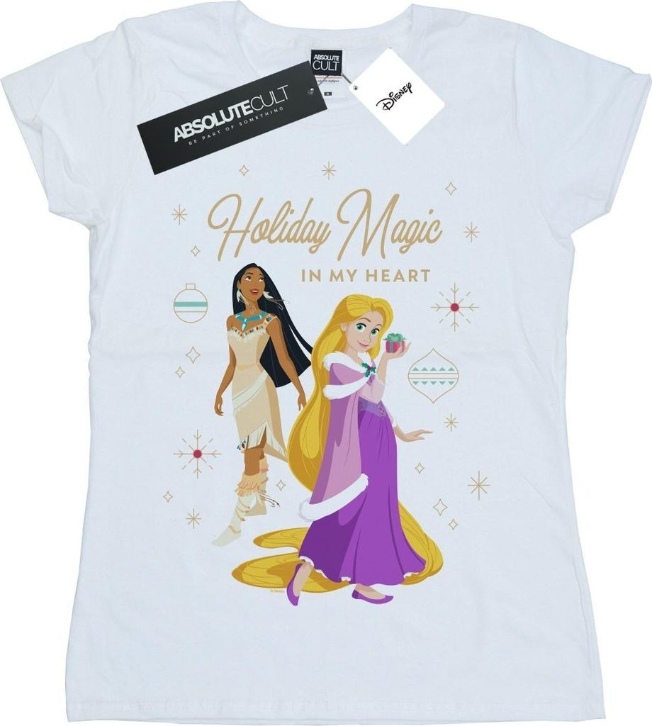 Disney - "Princess Holiday Magic In My Heart" T-Shirt für Damen BI37219 (XXL) (Weiß)