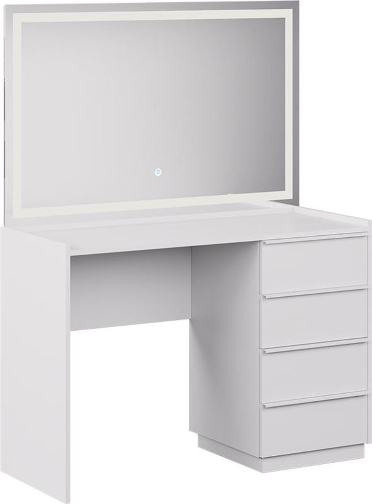 Schminktisch Vicco Viktoria Weiß 110 cm mit LED-Spiegel, Model 59331