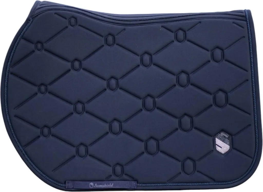 Tapis de selle anti-pression Samshield Spineshield Bleu Glitzer Full - 2