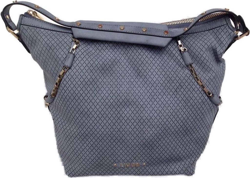 Liu Jo Handtasche Schultertasche Damen Kunstleder Stoff Hellblau N15115E0042-94027