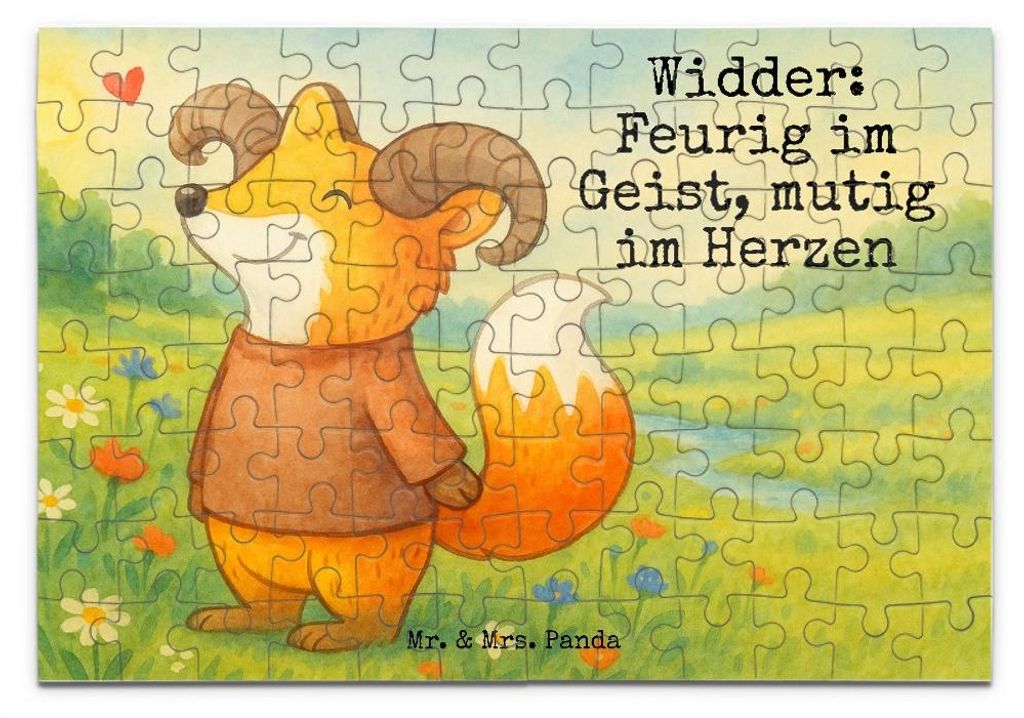 Mr. & Mrs. Panda Puzzle Widder Astologie Design 96 Teile - Weiß - Geschenk, Tierkreiszeichen, 2000, 1500, Sternzeichen, Astrologie, 300, Geburtsta...