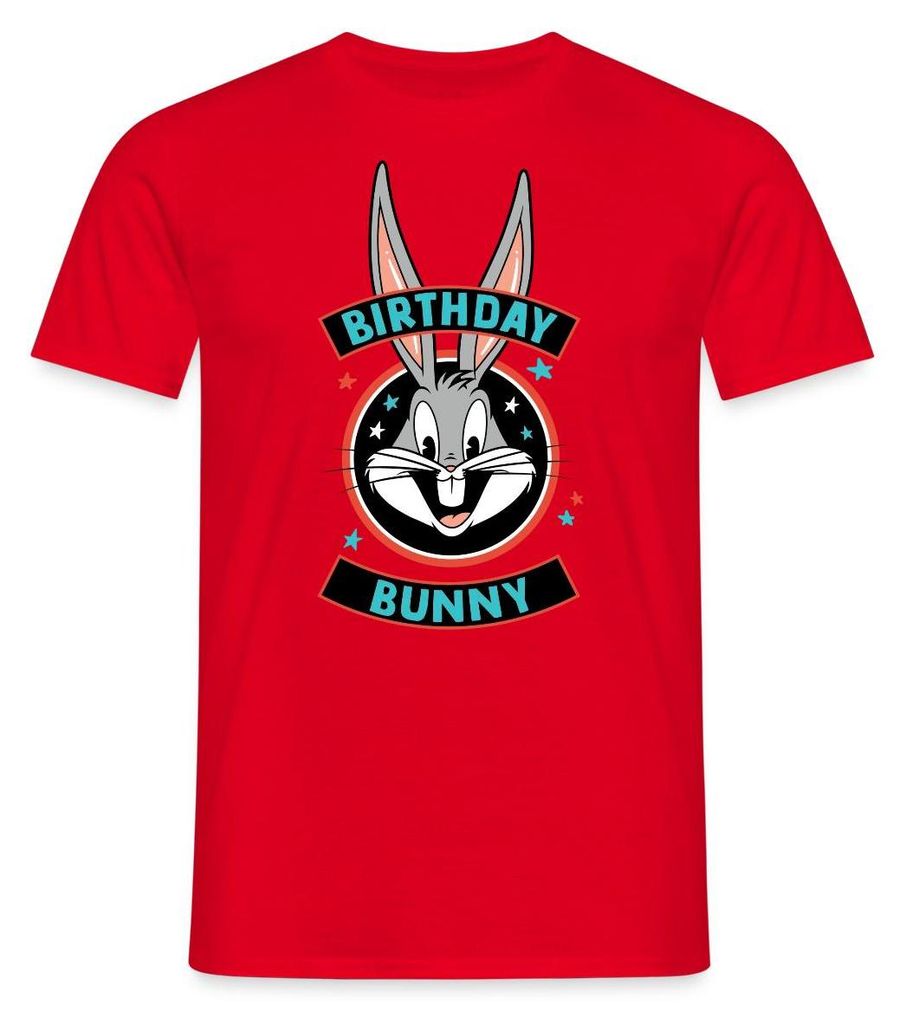 Spreadshirt Looney Tunes Bugs Bunny Geburtstag Birthday Bunny Männer T-Shirt, 3XL, Rot