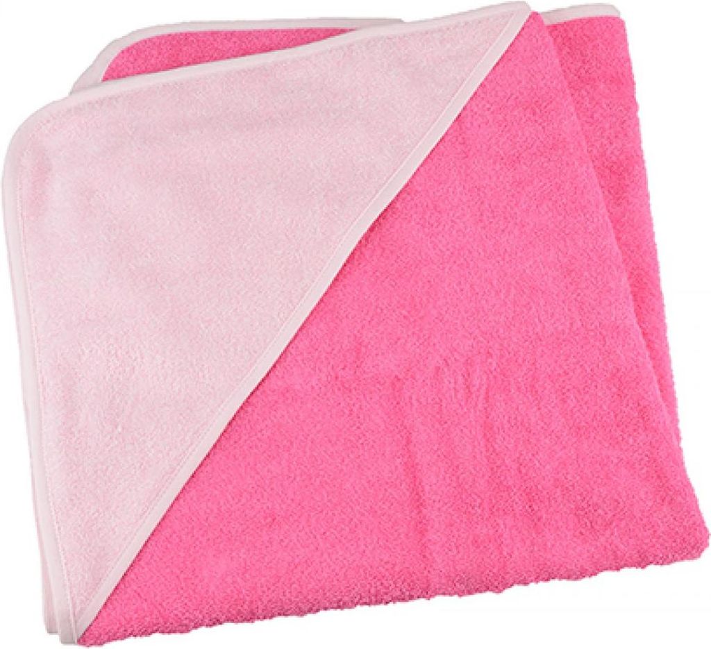 A&R 032.50 | Baby Hooded Towel / 75 x 75 cm - Farbe: Lime Green/Lime Green/White - Größe: 75 x 75 cm