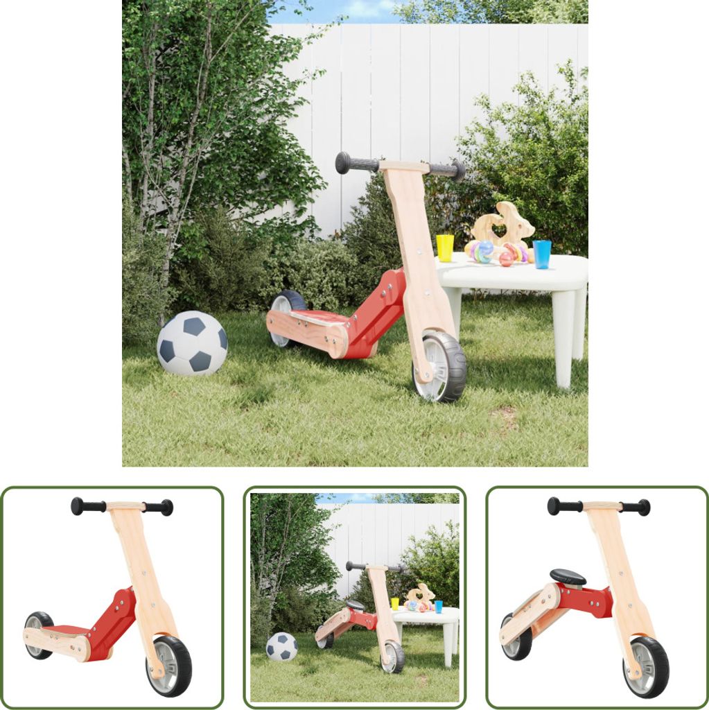 The Living Store Kinderroller 2-in-1 Rot