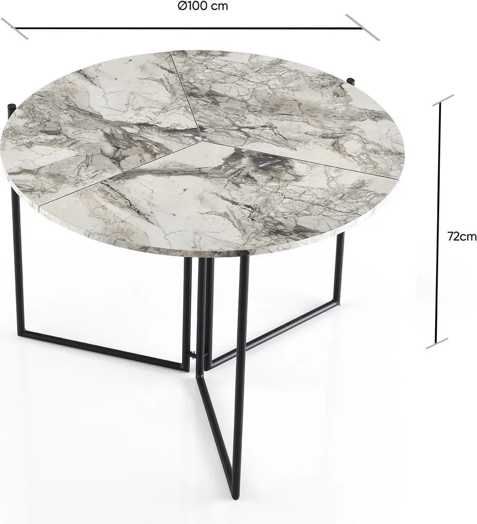 Table à Manger Yaprak en Pin Atlantique Robuste de 100cm de Large - 5
