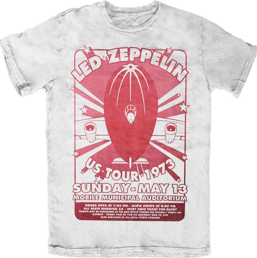 Led Zeppelin - "Mobile Municipal" T-Shirt für Herren/Damen Uni RO1521 (XL) (Weiß)