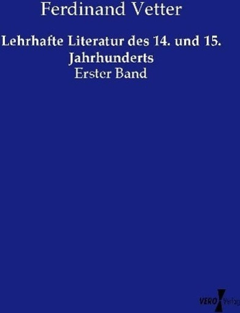 Lehrhafte Literatur des 14. und 15. Jahrhunderts
