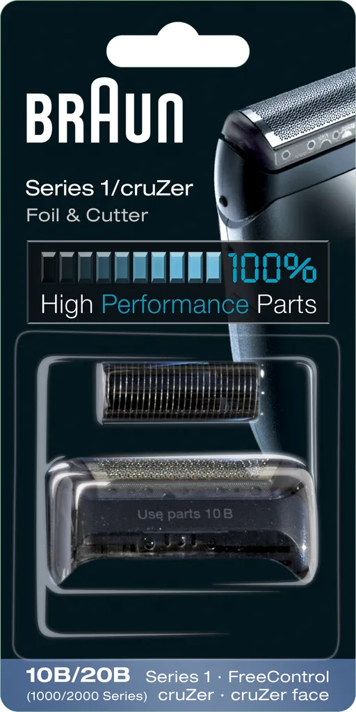 Testina Ricambio Braun 10B per Serie 1 e CruZer - Rasatura Professionale