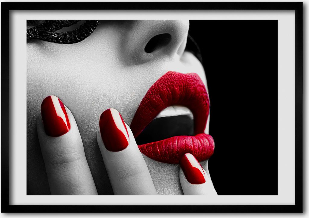 Bild - Bilderrahmen - 100 cm x 70 cm - MDF - Rahmen - Foto - Wandkunst Spitzeschablone