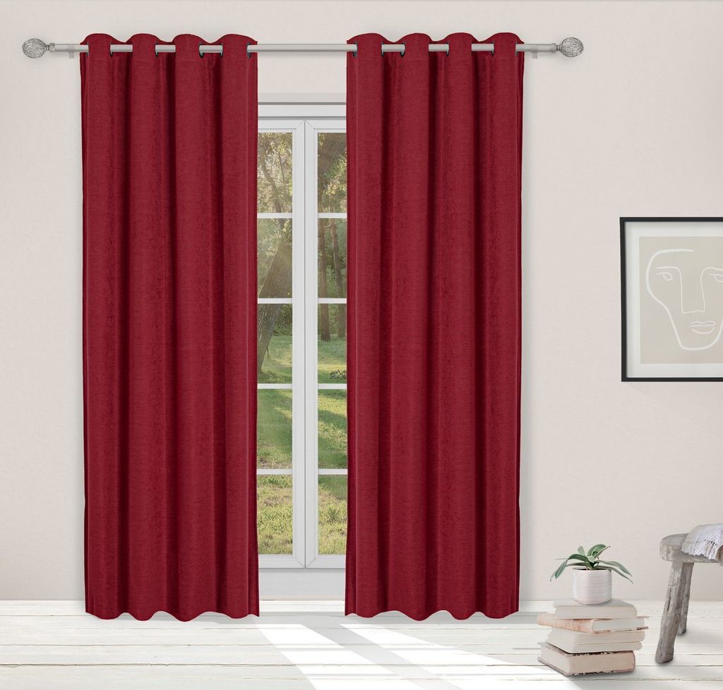 LINDER ArcticLuxe Thermo Verdunkelungsvorhänge mit Ringen - 140x260cm - Alaskan Beet