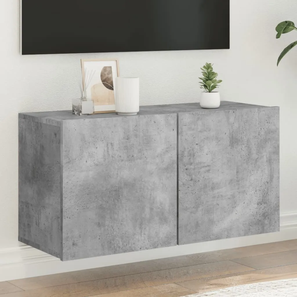 Maison Exclusive Mobile TV Grigio Cemento 80x30x41 cm | Design Sospeso
